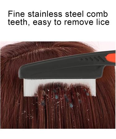 Stainless Steel Fine Tooth Lice Comb - Professional Nit Removal for Kids, Adults, Pets - Long/Short Hair - Buy Online on SooperMarket.com