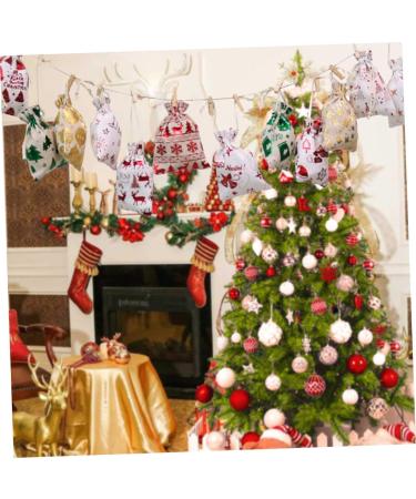 CHILDWEET 1 Set Christmas Bag Storage Bags Christmas Calendar Countdown Xmas Storage Pouch Portable - Buy Online on SooperMarket.com