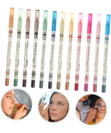 WOFASHPURET 12 Pcs Eyeliner Pencil Eye Shadow Pencil Crayon Brown Eye Shadow Eyeshadow Pencil Glue Pen Highlight - Buy Online on SooperMarket.com