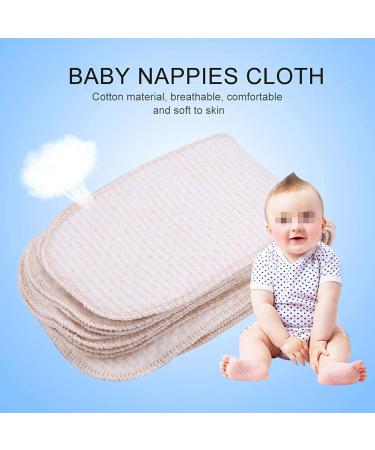 Breathable Cotton Washable Diaper Inserts - Reusable Cloth Diapers for Newborns | Tower Diaper Deposits (10 Pieces) - Buy Online on SooperMarket.com