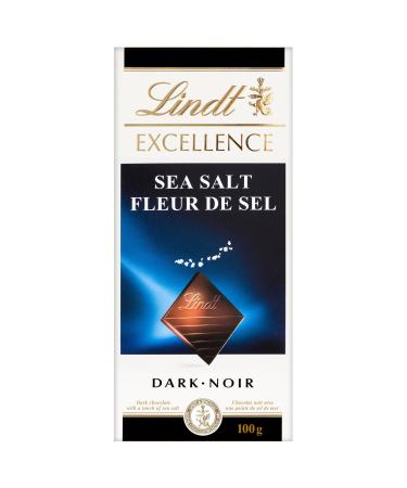 Lindt EXCELLENCE Sea Salt Dark Chocolate Bar 100 Grams