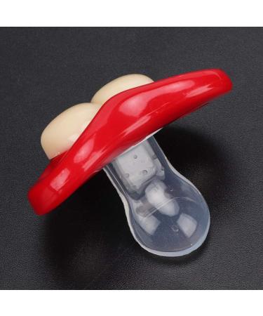 Mouth Pacifier Funny Soft Silica Gel Laughing Red Lip Pacifier for Babies Kids - Two Teeth Soother Accessory - Buy Online on SooperMarket.com