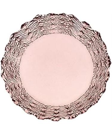 Kitchen Countertop Fruit Rack Fruit Basket Fruit Basket Attractive Large Glass Round Serving Fruit Dish Beautiful European Design Centerpiece Bowl Elegant Multipurpose Fruit Basket (Color : Roze)