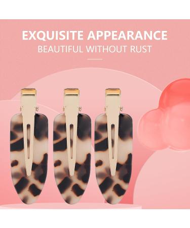 No Bend Hair Clip No Crease Duckbill Hair Clips No Crease Hair Clips Bangs Hair Clip No Dent Hair Barrettes Styling Duckbill Clips(Leopard) - Buy Online on SooperMarket.com