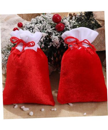 OFFSCH 8pcs Christmas Plush Bag Decor Xmas Present Bags Candy Storage Pouch Christmas Tree Pendant - Buy Online on SooperMarket.com