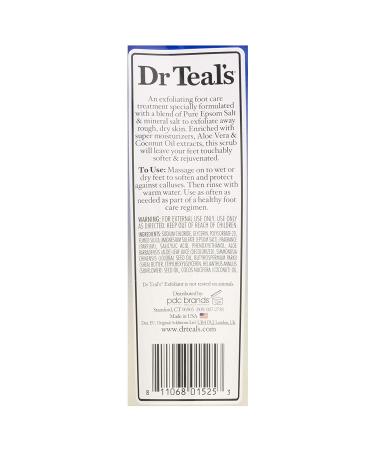 Dr. Teals Foot Scrub with Aloe Vera & Coconut Oil 6 oz - Exfoliating Treatment for Smooth Feet - Buy Online on SooperMarket.com