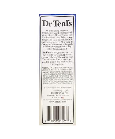 Dr. Teals Foot Scrub 6 Oz With Aloevera & Coconut Oil - Pack of 3 | Exfoliating and Moisturizing Formula - Buy Online on SooperMarket.com
