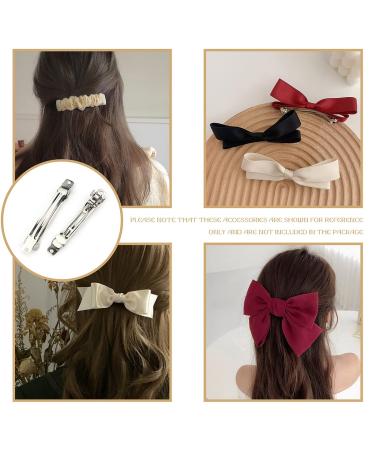 LEEFONE 80mm Iron French Barrette Hair Clips - 50 PCS, Silver Tone | DIY Hair Clip Craft Bows - Buy Online on SooperMarket.com