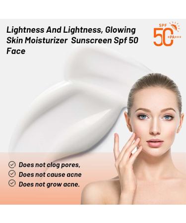 SPF50+ Sun Cream Face Moisturiser Brightening Serum For Face High Protection Against Uva & Uvb Face Suncream Sun Cream For All Skin Types Anti Aging&Skin Brightening Skin Barrier Repair 50g - Buy Online on SooperMarket.com