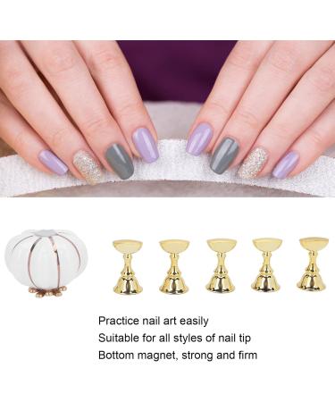 Nail Tip Stand Ceramic Pumpkin Shaped Nail Display Stand Nail Practice Stand for Home DIY and Salon Magnetic Nail Tip Holder Stand Set for Nail Beauty Salon(white) - Buy Online on SooperMarket.com