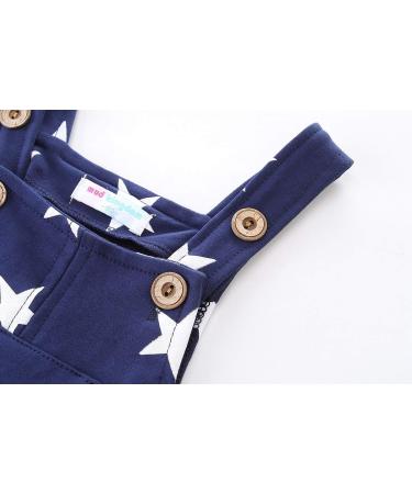 Mud Kingdom Little Boys Overalls | Casual Star Print | 18-24 Months | Navy - Buy Online on SooperMarket.com