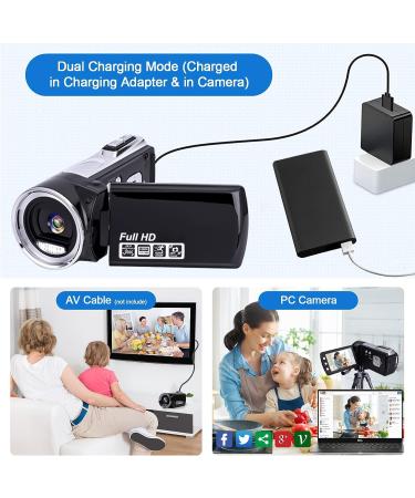 Heegomn Video Camera Camcorder 2.7K 36MP Vlogging Recorder for YouTube TikTok | 2.8'' LCD Screen, 8X Digital Zoom | Ideal for Teens & Beginners - Buy Online on SooperMarket.com