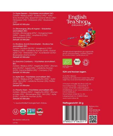 Buy ETS TEEGENKEN Winter Collection Red | 12 Organic Winter Teas | 6 Varieties | Eco-Friendly Pyramid Bags | Perfect Christmas Gift - Buy Online on SooperMarket.com