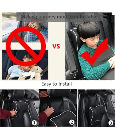 ZATOOTO Car Neck Pillow - Memory Foam Headrest Support for Adults and Kids (Black) - Buy Online on SooperMarket.com