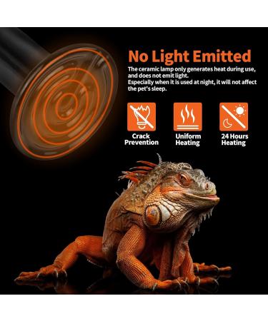 LUCKY HERP Ceramic Heat Emitter 150W 2 Pack Ceramic Heat Lamp for Reptiles Reptile Heat Basking Bulbs for Amphibian Bearded Dragon Turtle Chicken 150.0 Watts - Buy Online on SooperMarket.com