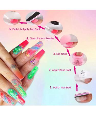 Saviland Glitter & Neon Dip Powder Set - 12 Spring Summer Colors for Fast & Easy Nail Art at Home - Buy Online on SooperMarket.com