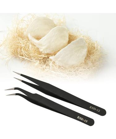 Premium Stainless Steel Tweezers Set - 4 Precision Polishing Antistatic Tweezers for Beauty & Personal Care - Buy Online on SooperMarket.com
