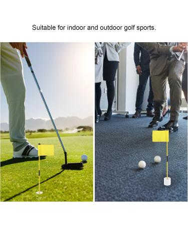 SPYMINNPOO Detachable 2 Section Golf Flagstick with Yellow Flag for Putting Green - Buy Online on SooperMarket.com