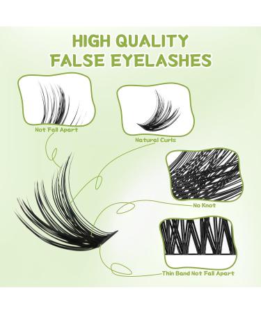 DIY Lash Cluster Kit - 400 Pcs D Curl 3D Eyelashes Lightweight Reusable Wispy Extensions Easy Home Application (30D & 40D) - International Shipping Available - Buy Online on SooperMarket.com