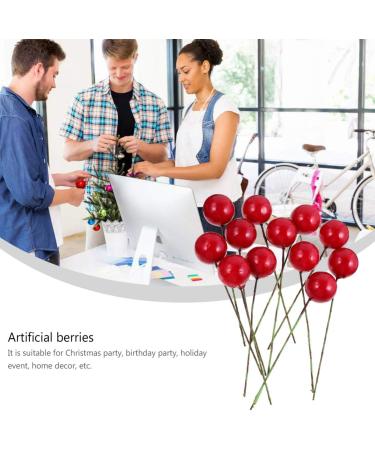 ABOOFAN 432 Pcs Diy Foam Red Fruit Berry Fall Berries for Crafts Red Berries Nativity Decor Faux Berries Branches Christmas Tree Filler Christmas Craft Wreath Pick Artificial Accessories - Buy Online on SooperMarket.com