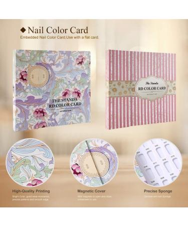Nail art display 120 color nail color card nail color display book 120 color nail polish color chart nail practice card nail polish display board nail polish display shelf nail art display book - Buy Online on SooperMarket.com