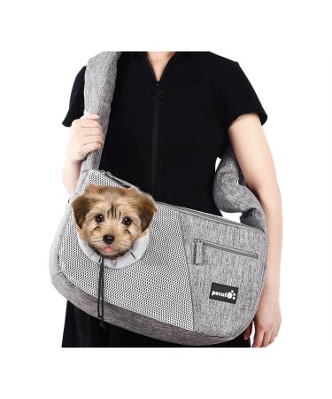 pecute Dog Carrier Dog Sling Portable Pet Sling Puppy Carrier for Travel Puppy Sling Dog Carry Bag Dog Carrier Sling with Multi Pockets Upgrade