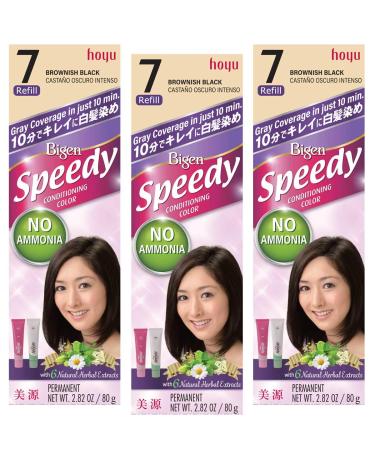 HOYU Bigen Speedy Hair Color Refill No. 7 Brownish Black