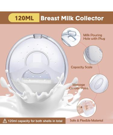 Lictin Breast Shells 2PCS Milk Collector Set | Silicone Nursing Cups for Breastfeeding | Includes 20 Breast Milk Storage Bags | Reusable and Leakproof - Buy Online on SooperMarket.com