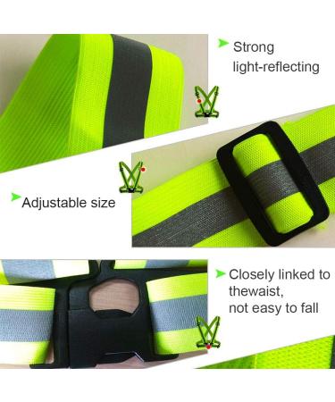 Adjustable High Visibility Reflector Vest for Biking & Jogging | Safety Vest with Strap Bracelet for Men & Women - Buy Online on SooperMarket.com