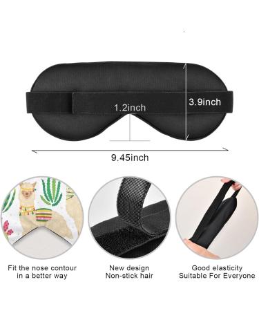 Haskirky Light Blocking Eye Mask for Deep Sleep - Breathable & Adjustable - Men & Women - Ideal for Travel, Yoga, Meditation - Llama Design - Buy Online on SooperMarket.com