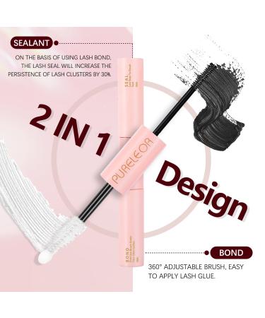 Black Bond Lash Bond and Seal - Strong Hold Cluster Lash Glue | Latex Free DIY Eyelash Extensions | Lasts 48 Hours Waterproof - Buy Online on SooperMarket.com