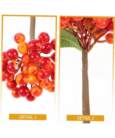Artibetter 5pcs Christmas Ornaments Christmas Berry Twigs Xmas Floral Arrangements Christmas Tree Berries Red Berry Arrangement Wreath Artificial Berry Xmas Berries Bouquet Soft Pvc Spray Orange 27.00X11.00X11.00CM - Buy Online on SooperMarket.com