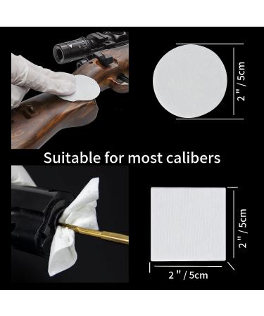 900 Gun Cleaning Patches for .17-.223 Cal & 9mm - Firearms Handgun Rifle Shotgun - 600 Round & 300 Square Patches - Buy Online on SooperMarket.com