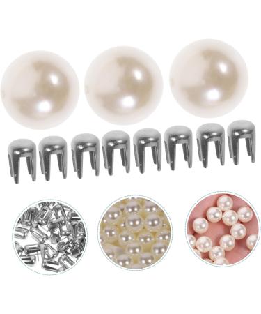 STOBOK 300 Sets Pearl Claw Nails Tiara DIY Head-Dress Rivet DIY Rivets Decor Round Pearl Rivets Bags Manual - Buy Online on SooperMarket.com
