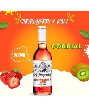 Mr Fitzpatricks Cordial Pick N Mix - Choose From Bottle with 12 Flavours - Sarsaparilla Strawberry & Kiwi Sour Cherry Grape & Hibiscus Blackcurrant & Liquorice and Many more - Pack of 2 x 500ml 500 ml (Pack of 2) - Buy Online on SooperMarket.com