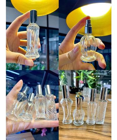 H&D Vintage Refillable Perfume Bottles - 4pcs Glass Spray Bottles | Perfect Wedding Gifts for Her - Buy Online on SooperMarket.com