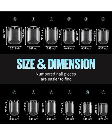 TOMICCA Extra Short Square Fake Nail Tips - 192Pcs Half Matte Acrylic Pre Filed Gel Tips for DIY & Salon - Perfect for Beginners & Professionals - Buy Online on SooperMarket.com