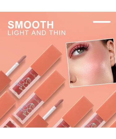 Gireatick 4 Colors Liquid Cream Blush Set - Velvet Mousse Texture for Cheeks, Eyes & Lips | Waterproof, Lightweight & Easy Blending Formula for Natural Looking Flush - Women & Girls - Buy Online on SooperMarket.com