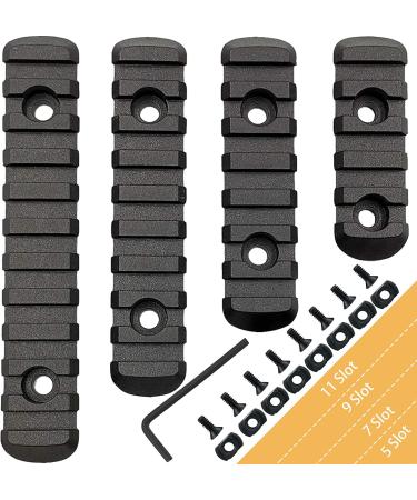 Pecawen Polymer Picatinny Rail Section - 5, 7, 9, 11 Slot Ultralight Rail - Buy Online on SooperMarket.com