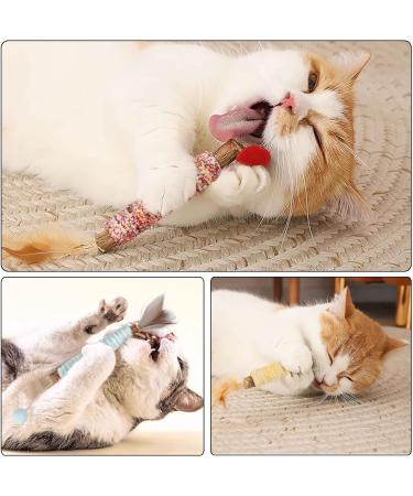 Silvervine Chew Sticks for Kittens - Natural Matatabi Cat Teething Toys for Teeth Cleaning and Stress Relief (10 PCS) - Buy Online on SooperMarket.com