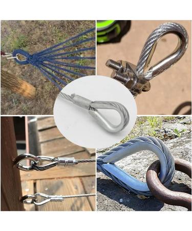 4Pcs 1/2 Wire Rope Chain Thimble Set - Boat Rigging Anchor Splicing | 316 Stainless Steel - Buy Online on SooperMarket.com