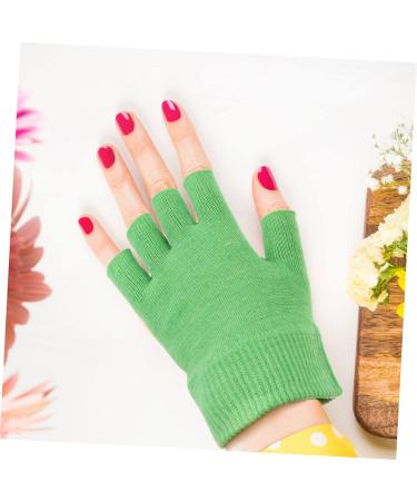 HAPINARY 2 Pairs Gel Gloves Hydrating Gloves Moisturizing Sleeping Gloves Skin Care Dry Skin Gloves Moisturizing Gloves Half Finger Moisturizing Hand Gloves Knitting Lotion Miss Daily Use 16X13X1CM - Buy Online on SooperMarket.com