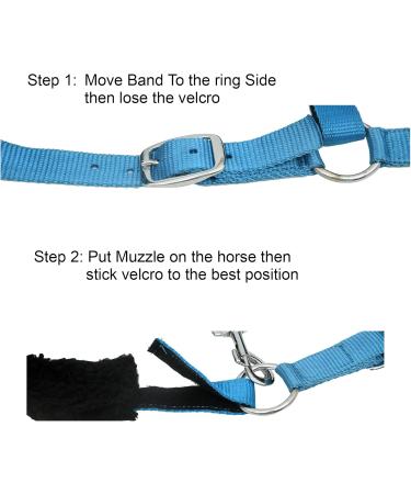 SIE Horse Pasture Muzzle Feed Bag - Full Turquoise | Durable & Comfortable Horse Muzzle | International Shipping Available - Buy Online on SooperMarket.com