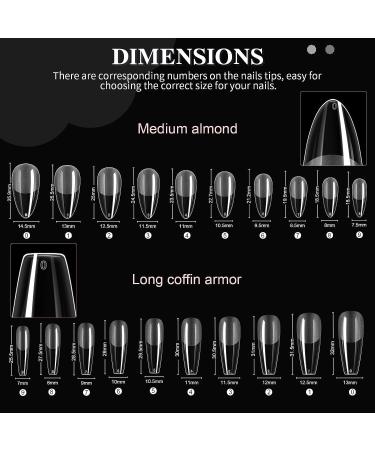 Saviland Gel x Nail Kit - 6 in 1 Gel x Nail Glue with 240PCS Acrylic Nails Tip, UV Mini Nail Lamp, Extensions Manicure Starter Gift - Long Coffin & Medium Almond - Buy Online on SooperMarket.com