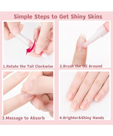 Cuticle Oil Pen Set | Nail Growth Treatment, Strengthener & Protector | For Thin, Damaged Nails | Vitamin E | 2 Scents (Lemon & Lavender) - Buy Online on SooperMarket.com