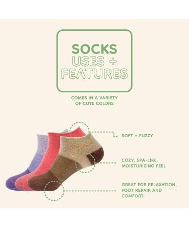 BambooMN Women's Purple Aloe Infused Fuzzy Nylon Socks - Small | Soft Comfortable & Eco-Friendly - Buy Online on SooperMarket.com