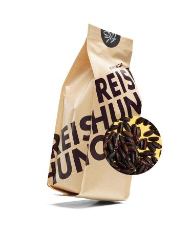 Reishunger organic black rice from Italy - 1.8 kg - variety: Bio Nerone - Available in 600 g to 9 kg - 100% variety of black organic rice 600 g (3 pack)