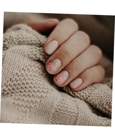 FRCOLOR 100 Pcs Christmas Nail Art Nail Art Supplies Heart Ornament Christmas Stickers Nail Patch Sugar Sprinkles Xmas Nail Slices Resin Nail Art Women Nail Stickers Decor 3d Piece Candy - Buy Online on SooperMarket.com