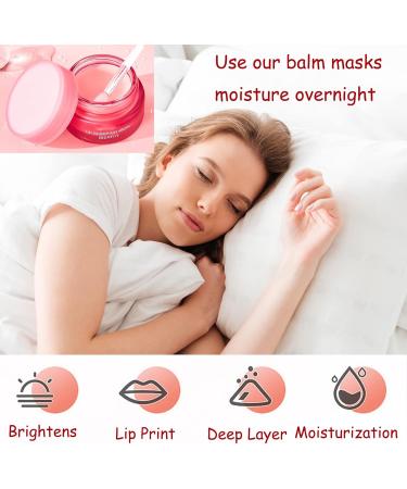 Lip Sleeping Mask Lip Mask Overnight Strawberry Lip Masks Skincare Lip Oils Lip Moisturiser for Dry Chapped Peeling Cracked Lips Fades Lip Lines Lip Balm Locks In Moisture Lip Care 20g-Strawberry01 - Buy Online on SooperMarket.com