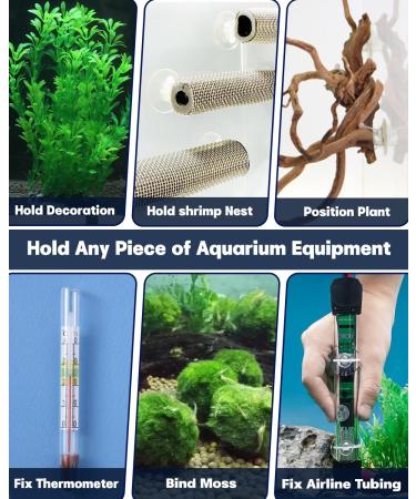 Jetop 50 Pack Suction Cup Aquarium Set & 100 Adjustable Zipper Cables - Perfect for Holding Airline Tubing Reptile Hammocks Decorations & Shrimp Nest Binding - Buy Online on SooperMarket.com